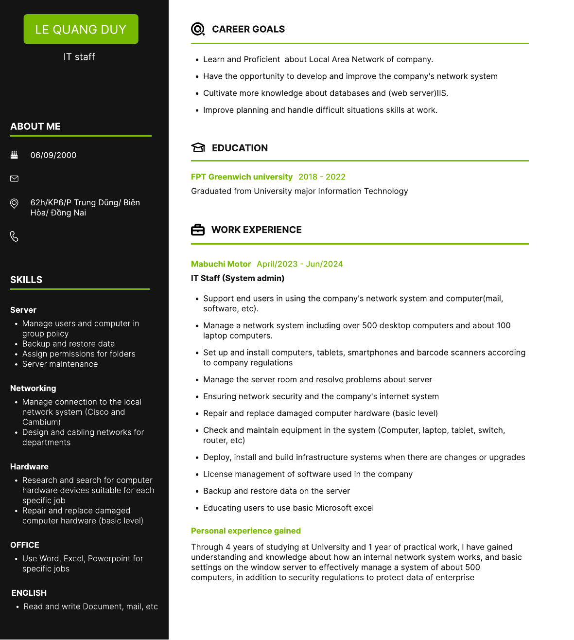 cv