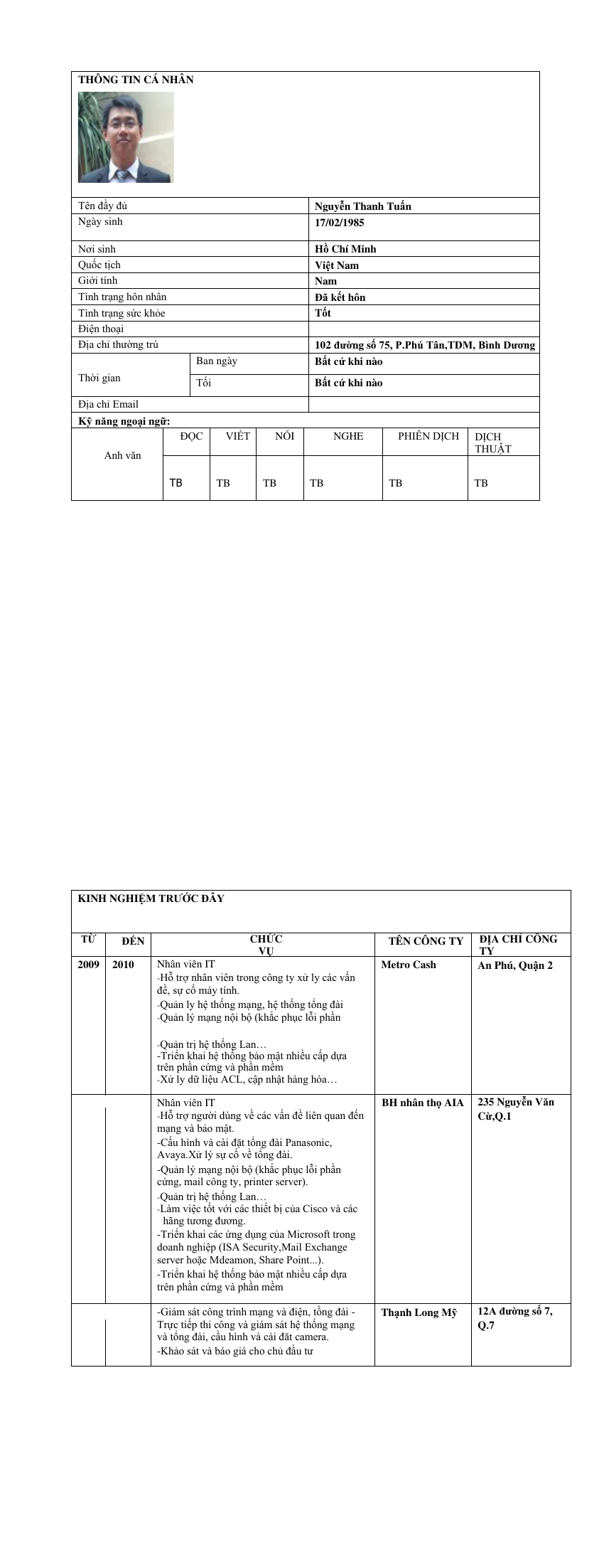 cv