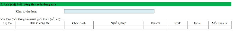 Mục nguồn thông tin tuyển dụng trong CV xin việc VPBank