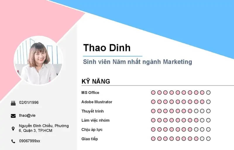 Phần kỹ năng trong CV xin việc sinh viên năm nhất