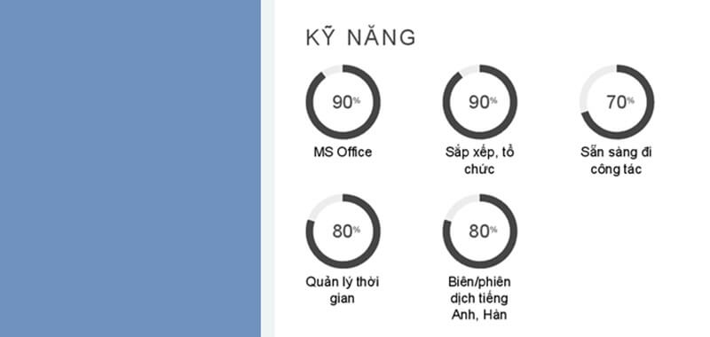 Phần kỹ năng trong mẫu CV xin việc hành chính văn phòng