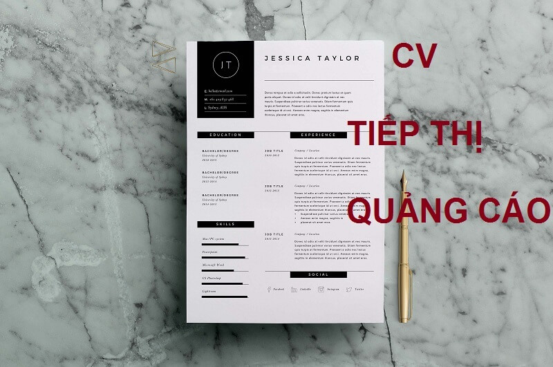 Sở hữu mẫu CV tiếp thị - quảng cáo đẹp nhất để dễ dàng trúng tuyển