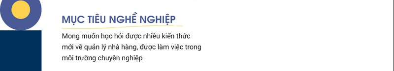 Phần mục tiêu nghề nghiệp trong bản CV phục vụ