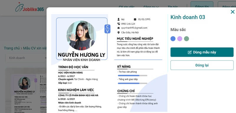 Tạo CV xin việc sale online ở đâu?