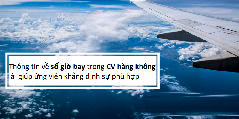 Trình bày thông tin về số giờ bay trong CV hàng không