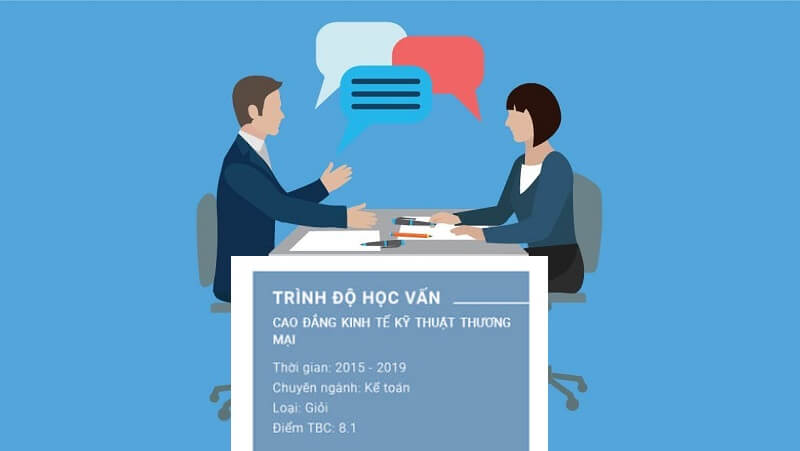 Hướng dẫn trình bày thông tin về trình độ học vấn