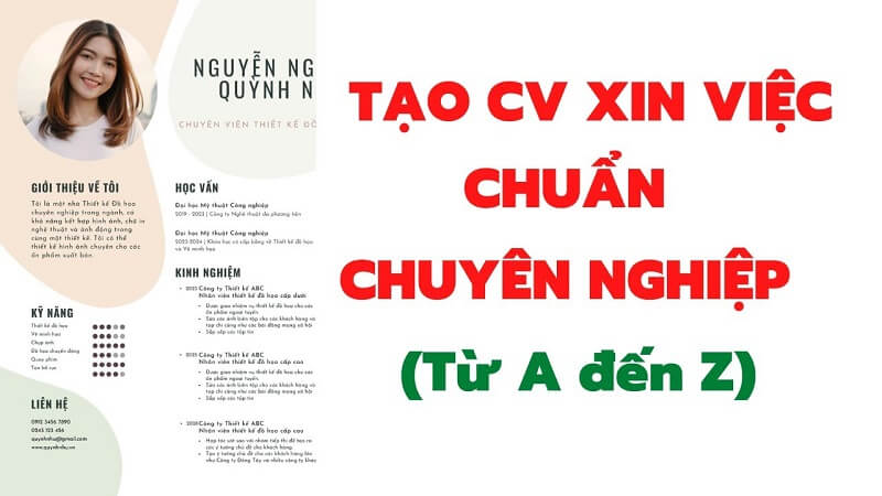 Các điểm cần chú trọng khi tạo CV xin việc