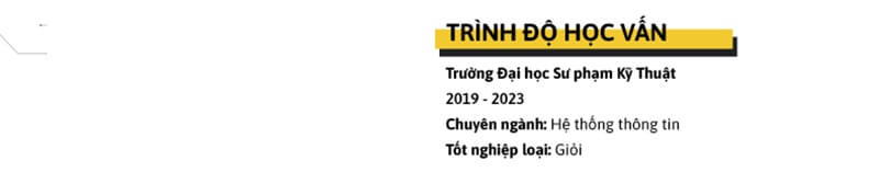 Phần trình độ học vấn trong CV xin việc IT phần mềm