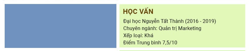 Phần trình độ học vấn trong mẫu CV quản trị kinh doanh