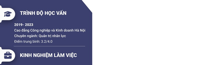 Phần trình độ học vấn trong mẫu CV cơ khí chế tạo