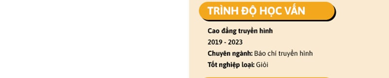 Phần trình độ học vấn trong mẫu CV báo chí