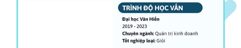 Phần trình độ học vấn trong bản CV xin việc bán hàng