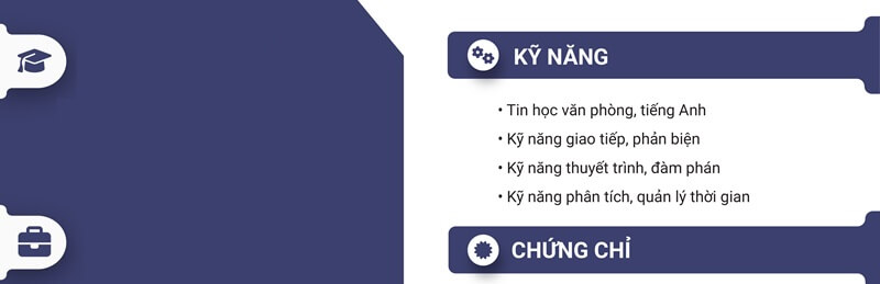 Phần kỹ năng trong bản CV xin việc cơ khí chế tạo