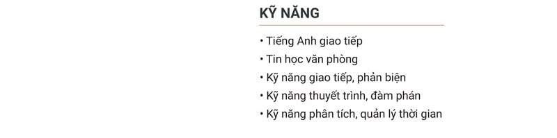 Phần kỹ năng trong bản CV xin việc báo chí