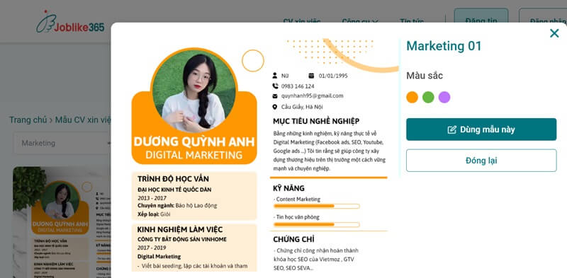 Tạo mẫu CV xin việc Marketing chất lượng như thế nào?