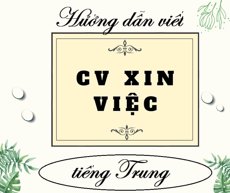 Cách viết CV bằng tiếng Trung