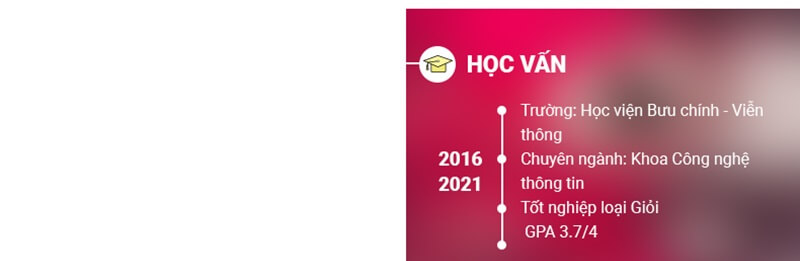 Phần trình độ học vấn trong bản CV công nghệ cao