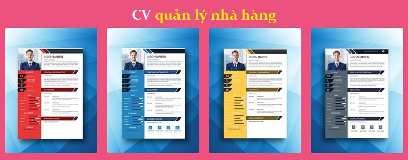 Mẫu CV ứng tuyển vị trí quản lý nhà hàng