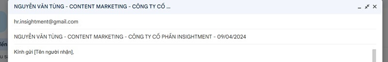 Tạo phần mở đầu trong email xin việc trái ngành ấn tượng