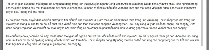 Xây dựng phần nội dung thuyết phục trong email xin việc trái ngành