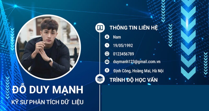 Phần thông tin cá nhân trong CV bưu chính viễn thông