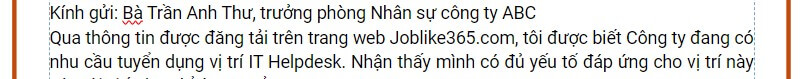 Viết nội dung trong đơn xin việc hiệu quả