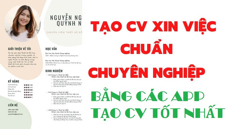 Top các app tạo CV xin việc tốt nhất