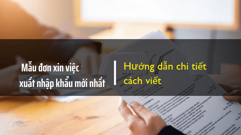 Cách viết mẫu đơn ứng tuyển ngành xuất nhập khẩu