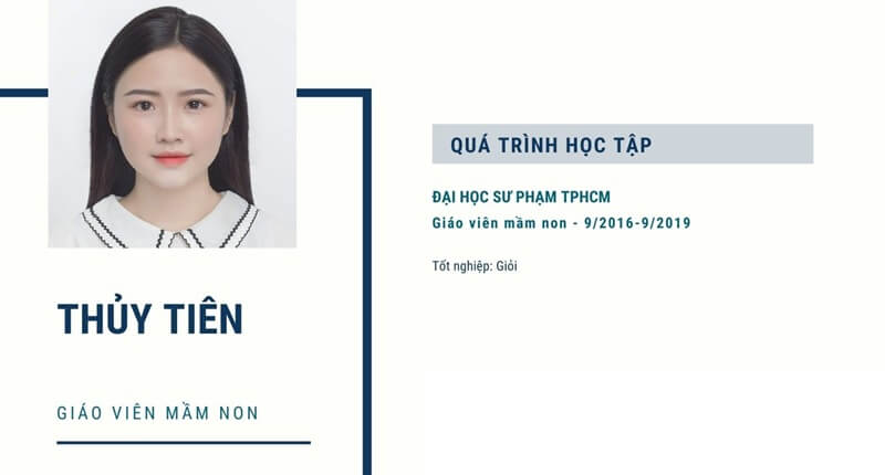 Phần trình độ học vấn trong CV xin việc giáo viên mầm non