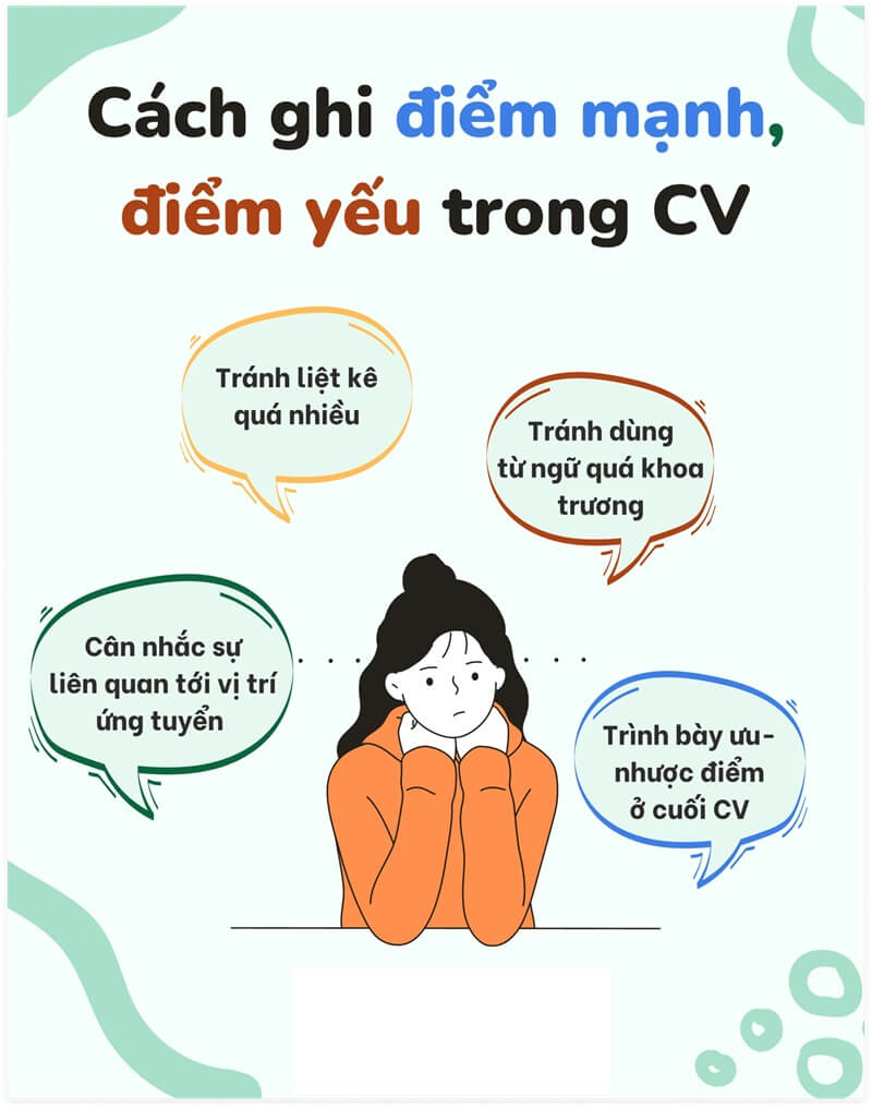 Những lưu ý quan trọng khi trình bày điểm mạnh, điểm yếu trong CV xin việc