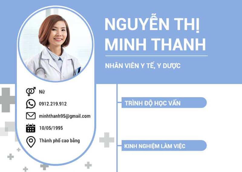 Phần thông tin cá nhân của bản CV xin việc ngành dược