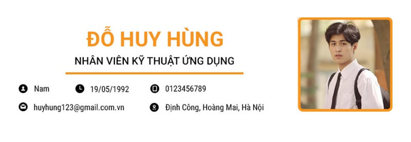 Phần thông tin cá nhân trong CV ngành kỹ thuật