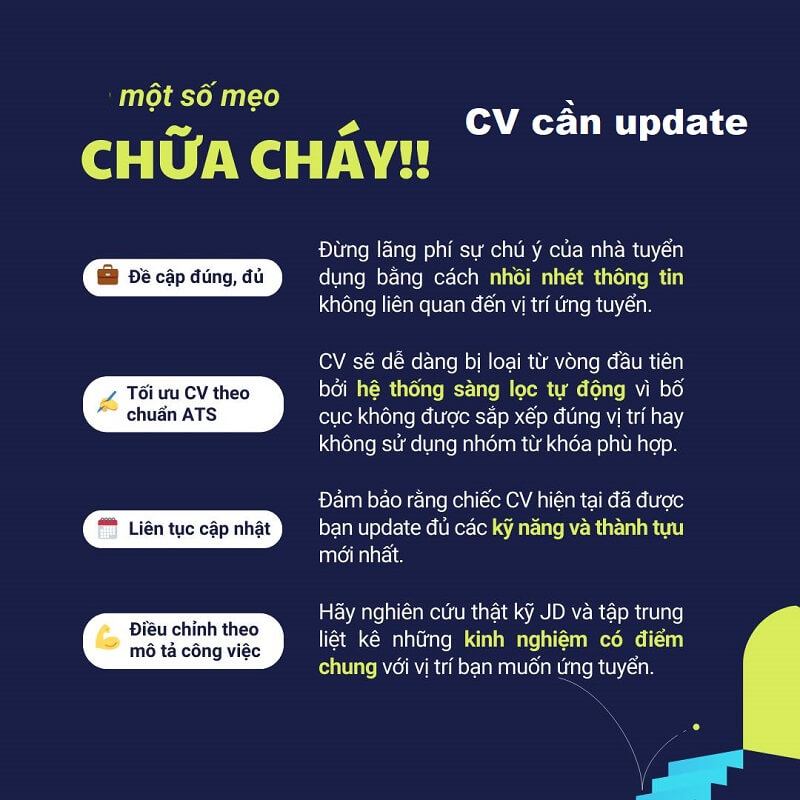 Cách update CV