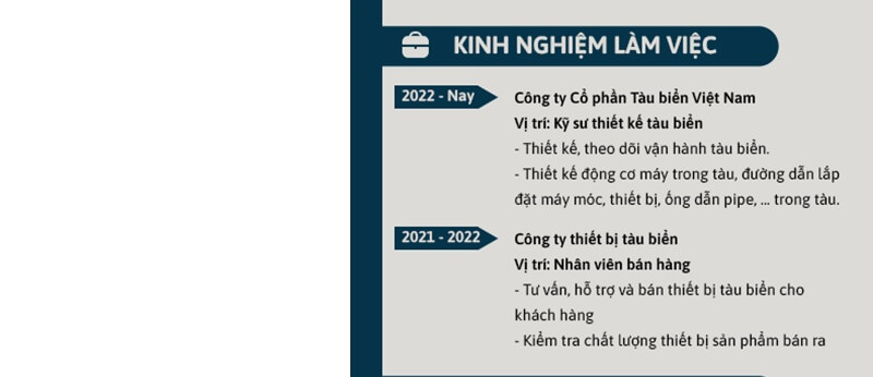 Phần kinh nghiệm làm việc trong CV của ứng viên có kinh nghiệm