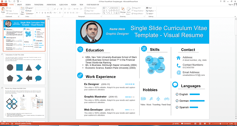 Cách tạo CV powerpoint chuyên nghiệp