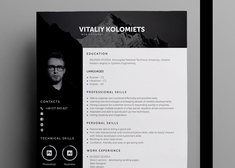 Phong cách thiết kế của CV Web Designer