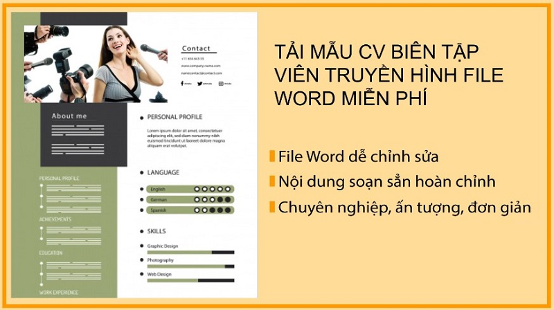 CV xin việc biên tập