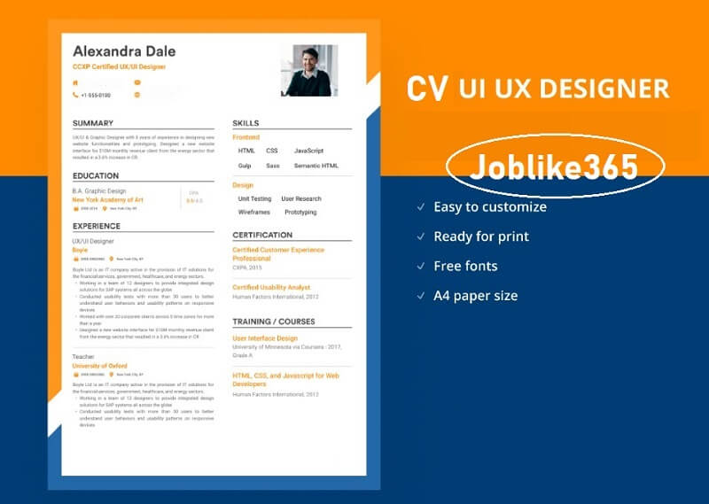 Lưu ý để tạo thành công CV UI/UX Designer